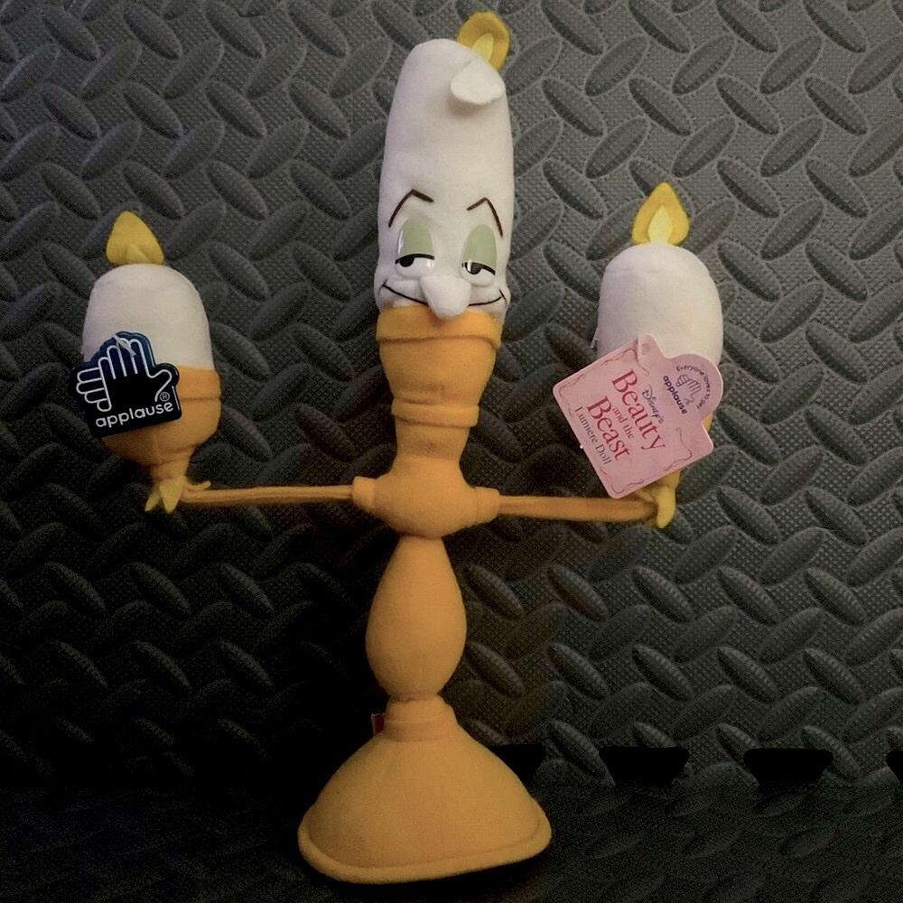 Beauty and the Beast Lumière Plush Candle Holder New With Tags